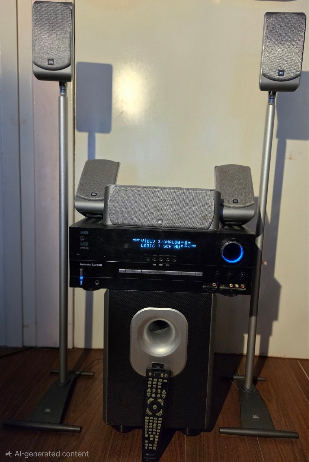 JBL Harman Kardon 5.1 Home Cinema Systeem met Receiver, Gebruikt, 70 watt of meer, 5.1-systeem, Overige spelers