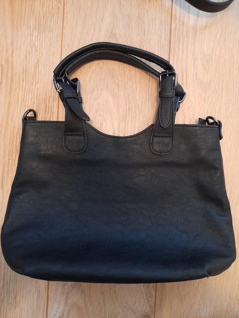 Grote zwarte damestas 1 vak (zgan)., Ophalen of Verzenden, Zo goed als nieuw, Zwart, Handtas