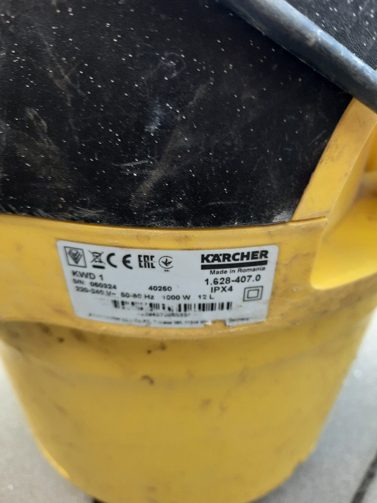 Karcher Bouwstofzuiger nat en droog, Ophalen, Gebruikt