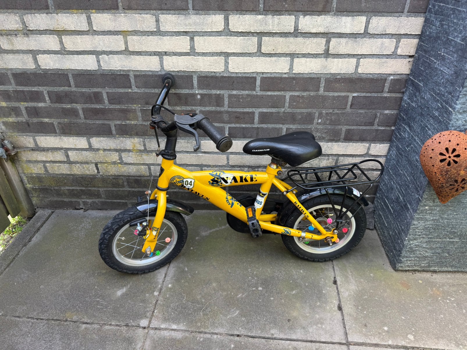 Kinderfiets 12 inch, Fietsen en Brommers, Fietsen | Kinderfietsjes, Ophalen, Gebruikt, Minder dan 16 inch, Zijwieltjes