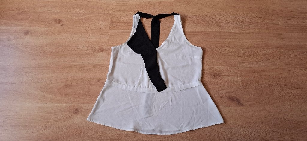 maat S prachtige top met zwarte omslag merk Drole de Copine, Verzenden, Wit, Zo goed als nieuw, Drole de Copine