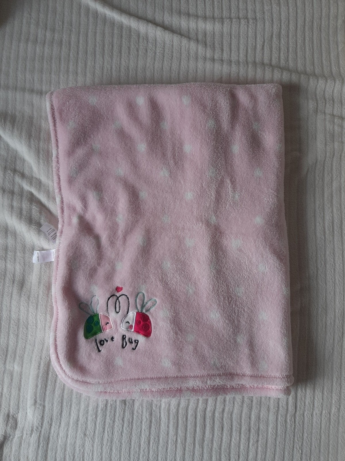 Fleece deken lieveheersbeestje, babydekentje, Kinderen en Baby's, Dekens, Slaapzakjes en Inbakerproducten, Zo goed als nieuw, Deken