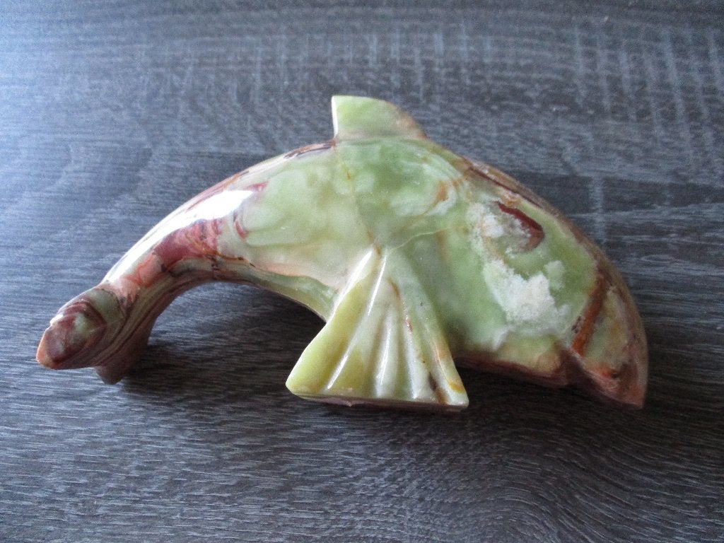 Decoratieve dolfijn van onyx, 17 cm breed, 10 cm hoog, Ophalen of Verzenden, Zo goed als nieuw, Dier