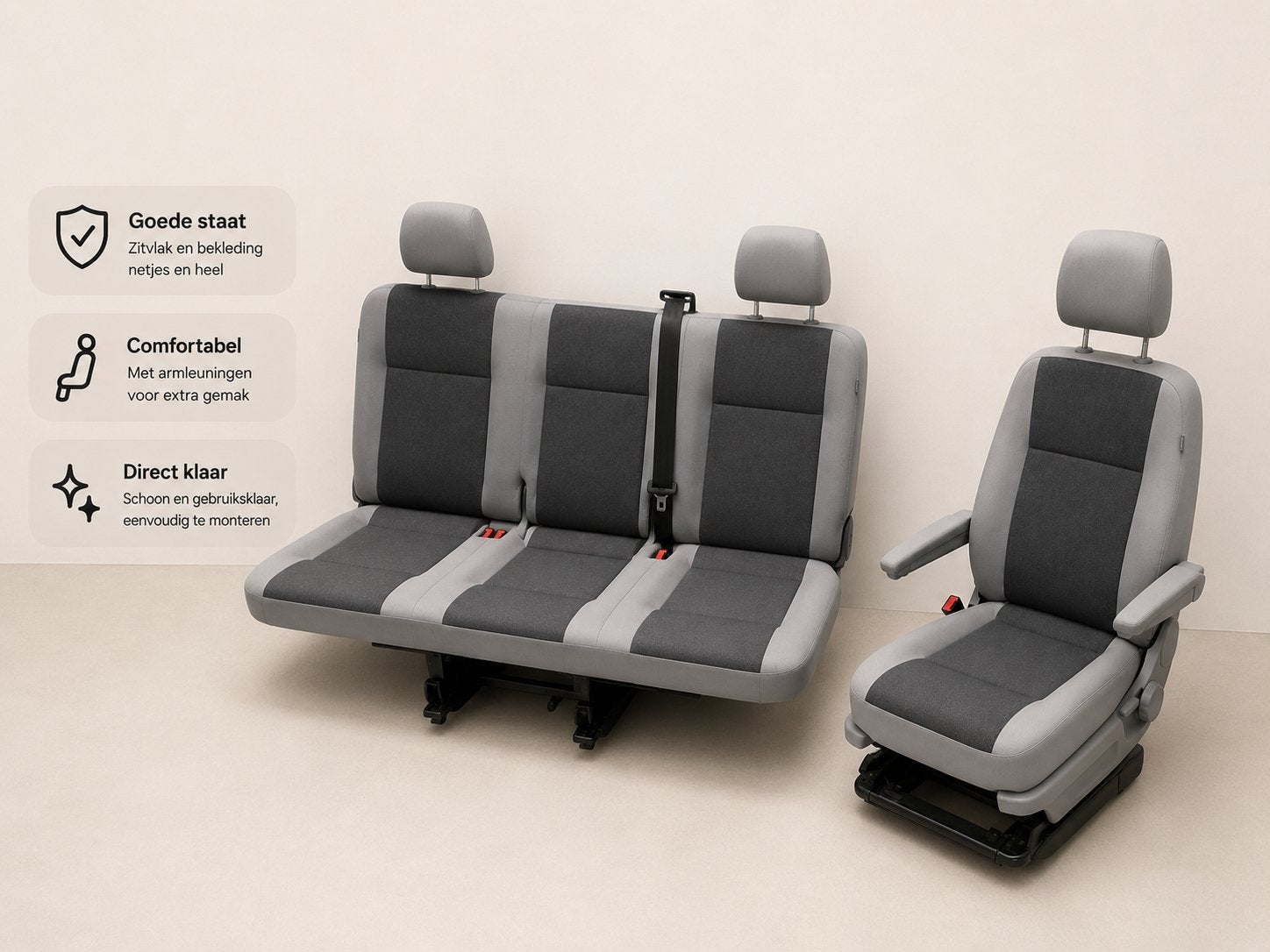 VW T5/T6 Passagiersbanken en stoelen Austin Titan Grey, Ophalen of Verzenden, Volkswagen