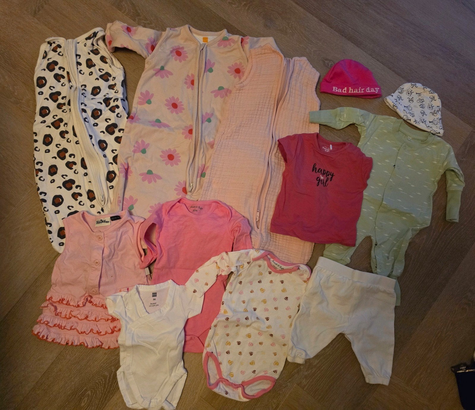 50 stuks babykleding mt 50 56 62 68 en 74 meisje, Kinderen en Baby's, Babykleding | Baby-kledingpakketten, Ophalen of Verzenden