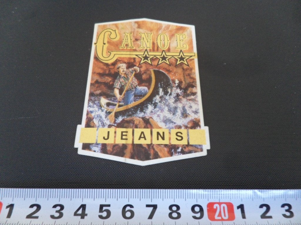 sticker canoe jeans strip kano, Ophalen, Zo goed als nieuw