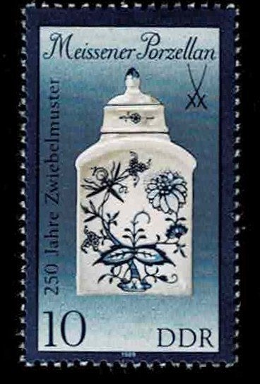 postzegel 2846 DDR porselein Theedoos18e eeuw, Ophalen of Verzenden, DDR, Postfris