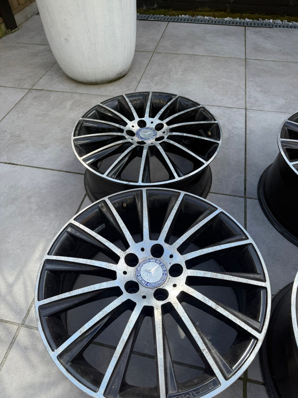 Mercedes-Benz C-klasse W205 AMG Velgen 19 INCH, Auto-onderdelen, Ophalen, 19 inch, Zomerbanden, Velg(en)