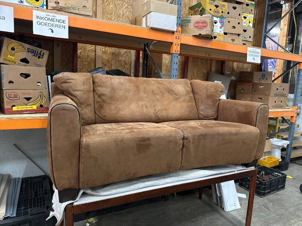 Bank suède MP322 WD-028, Ophalen, 150 tot 200 cm, Tweepersoons, Zo goed als nieuw