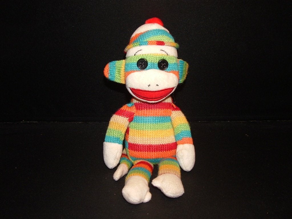TY AAP SOCKS THE SOCKS MONKEY GEBREID/VELOURS MET, Ophalen of Verzenden, Nieuw, Overige typen