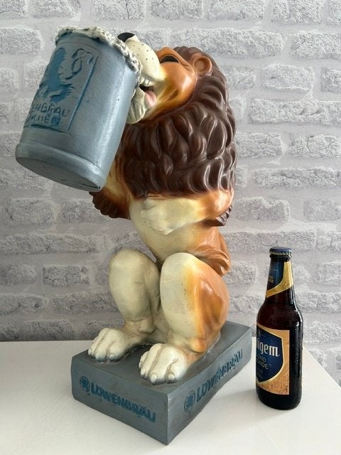 Groot Lowenbrau bier reclame beeld, Ophalen of Verzenden, Zo goed als nieuw, Overige typen