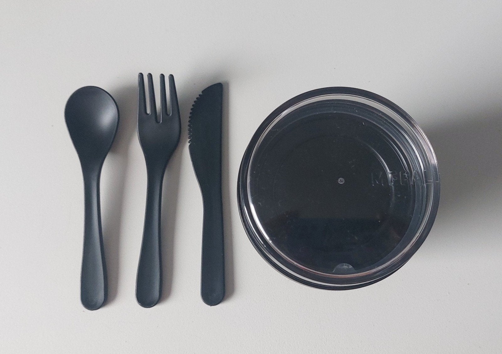 Mepal Ellipse Lunchpot Mini - Zwart inclusief bestek, Huis en Inrichting, Overige typen, Kunststof, Nieuw, Ophalen of Verzenden