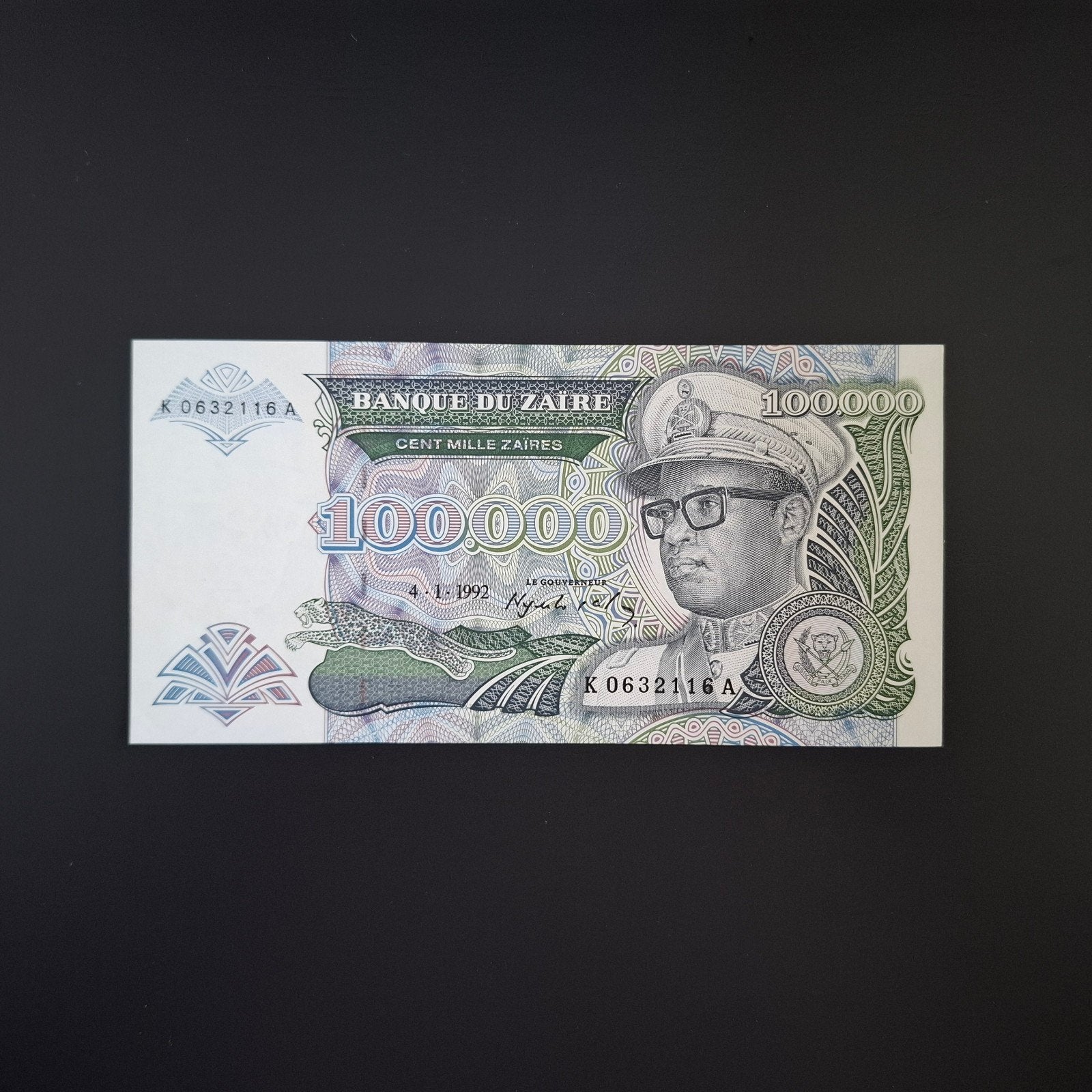 100000 zaire Zaïre #011, Ophalen of Verzenden, Overige landen, Los biljet