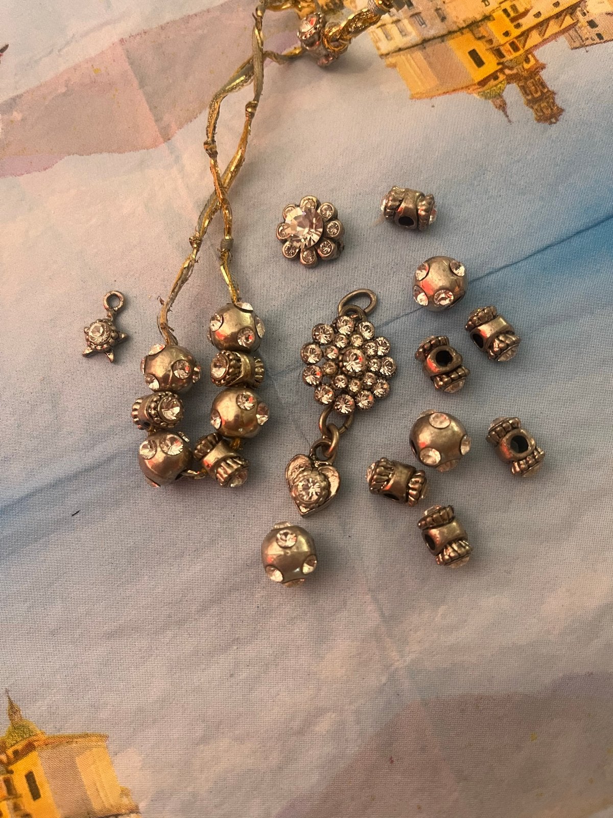 Otazu bedels en kralen met strass, Overige merken, Overige materialen, Gebruikt, Verzenden