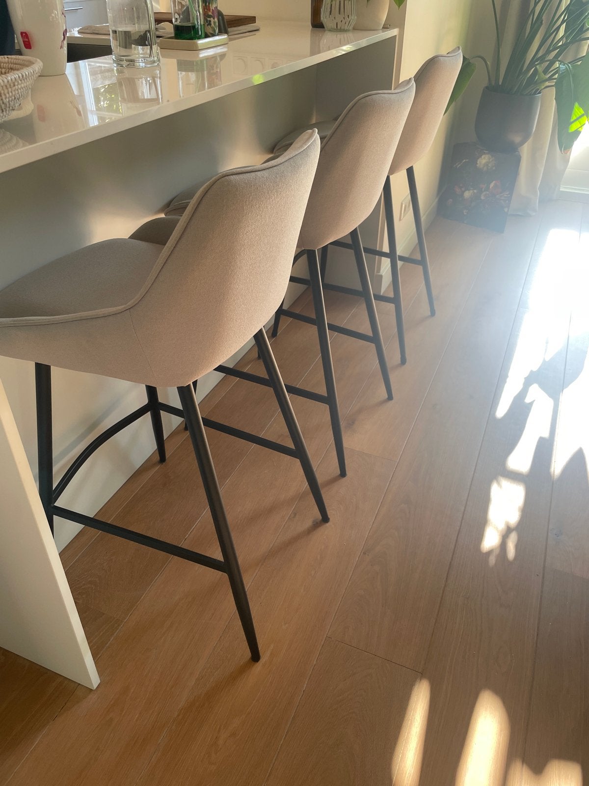 Set van 3 barkrukken - Zo goed als nieuw, Ophalen, Met voetsteun, Zo goed als nieuw, 90 cm of meer