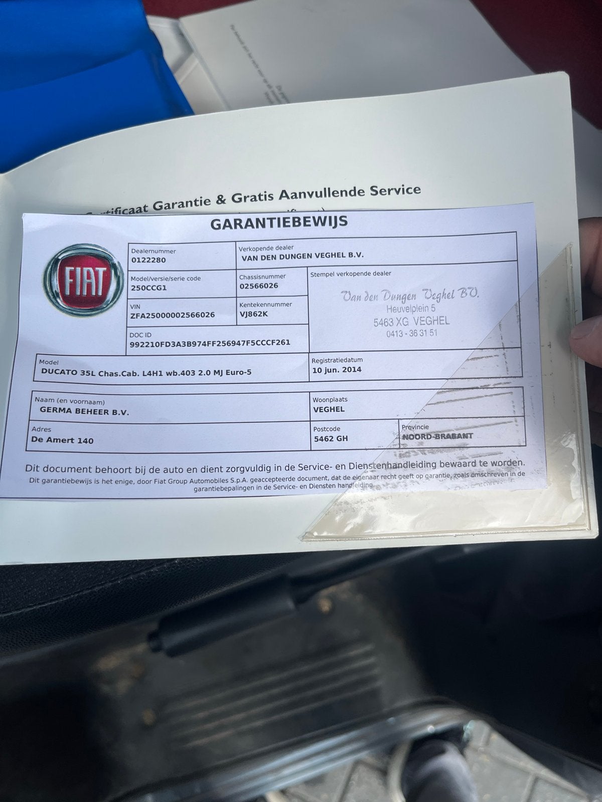 Fiat Ducato 2014, Stof, 1956 cc, Zwart, Overige kleuren