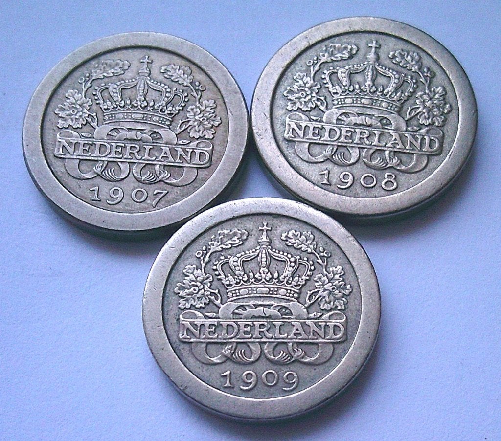 Nederland 5 cent setje stuivers., Postzegels en Munten, Verzenden, Koningin Wilhelmina, 5 cent, Setje