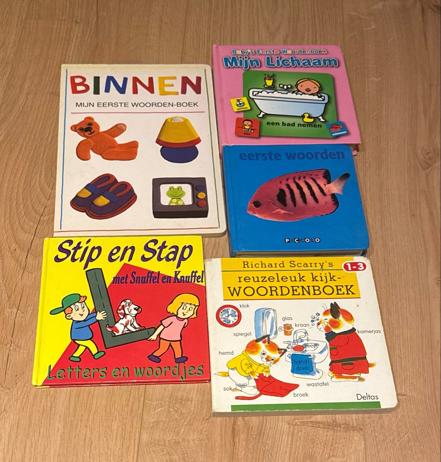 5x Baby/Kinderboeken: Mijn Eerste Woordenboek, Richard Scarr, Ophalen of Verzenden, Gelezen, Uitklap-, Voel- of Ontdekboek, 1 tot 2 jaar