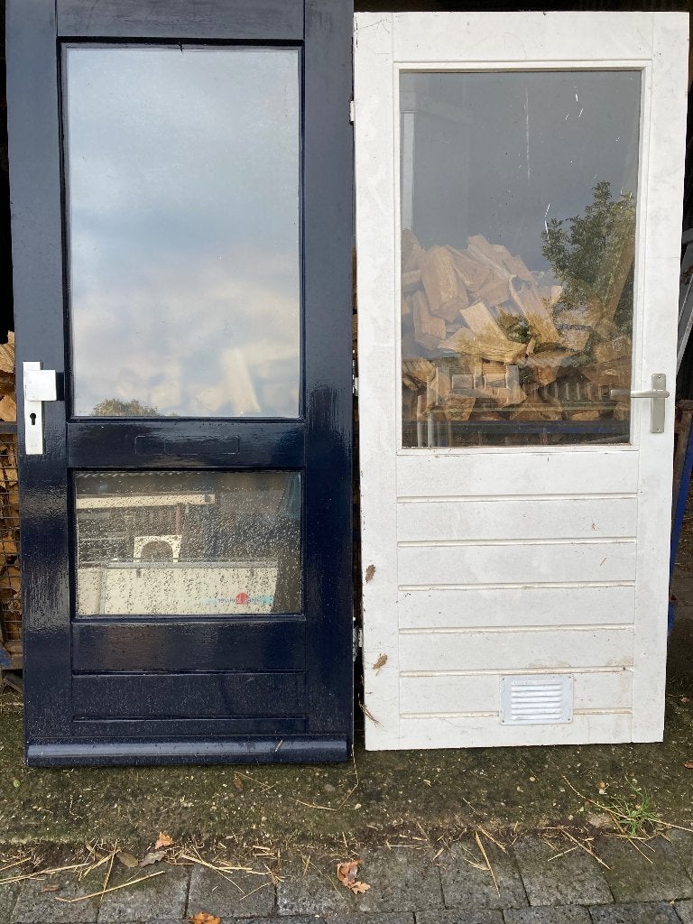 Te koop.  Voor en achterdeur, Doe-het-zelf en Verbouw, Ophalen, Gebruikt, 80 tot 100 cm, Buitendeur