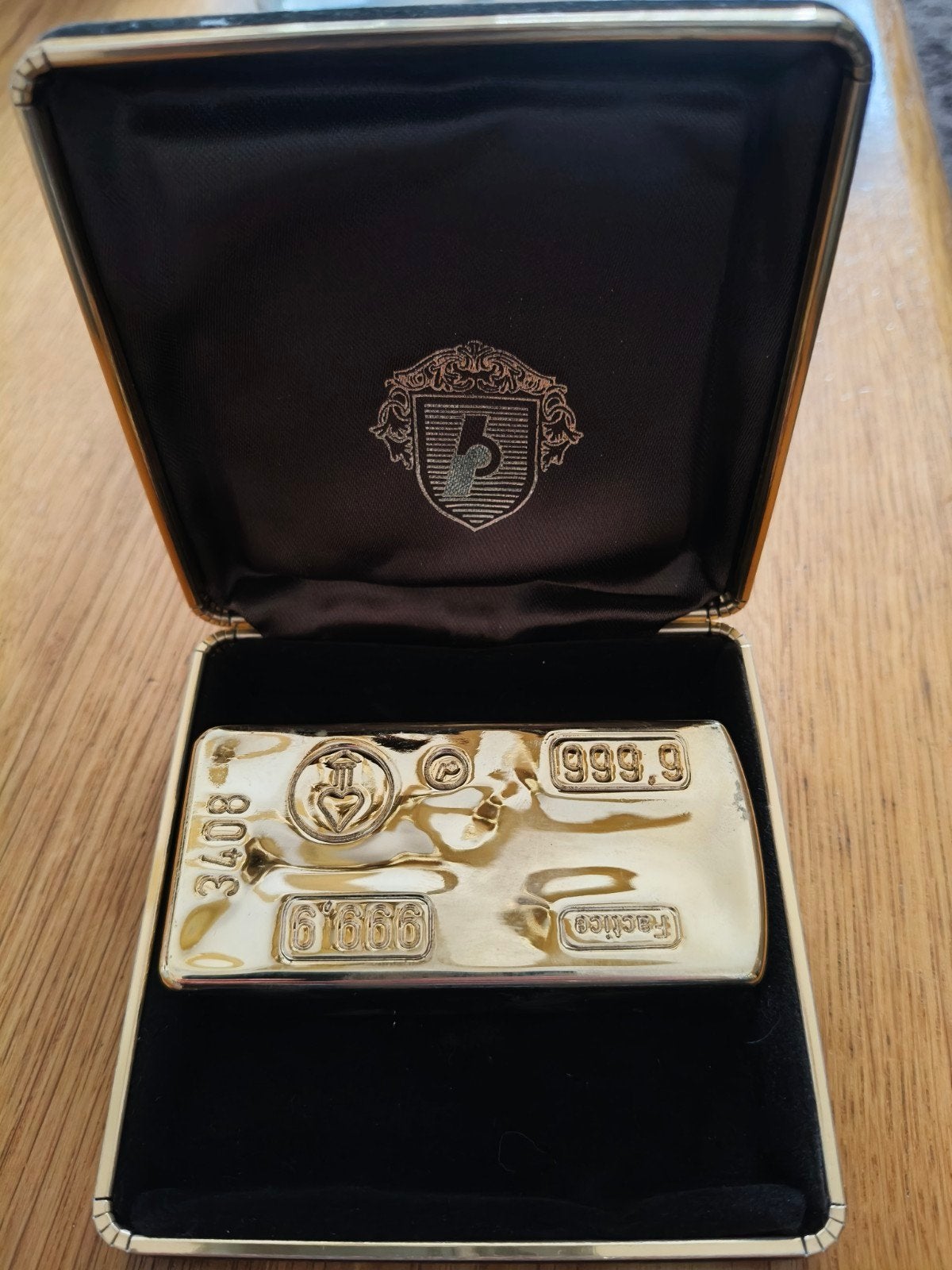 Vintage Gouden Boutique Aansteker - Goudstaaf Design, Ophalen, Zo goed als nieuw, Aansteker