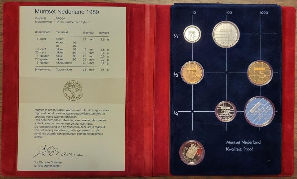 Rijksmunt muntset Nederland 1989 kwaliteit proof, Ophalen of Verzenden, Koningin Beatrix, Overige waardes, Setje
