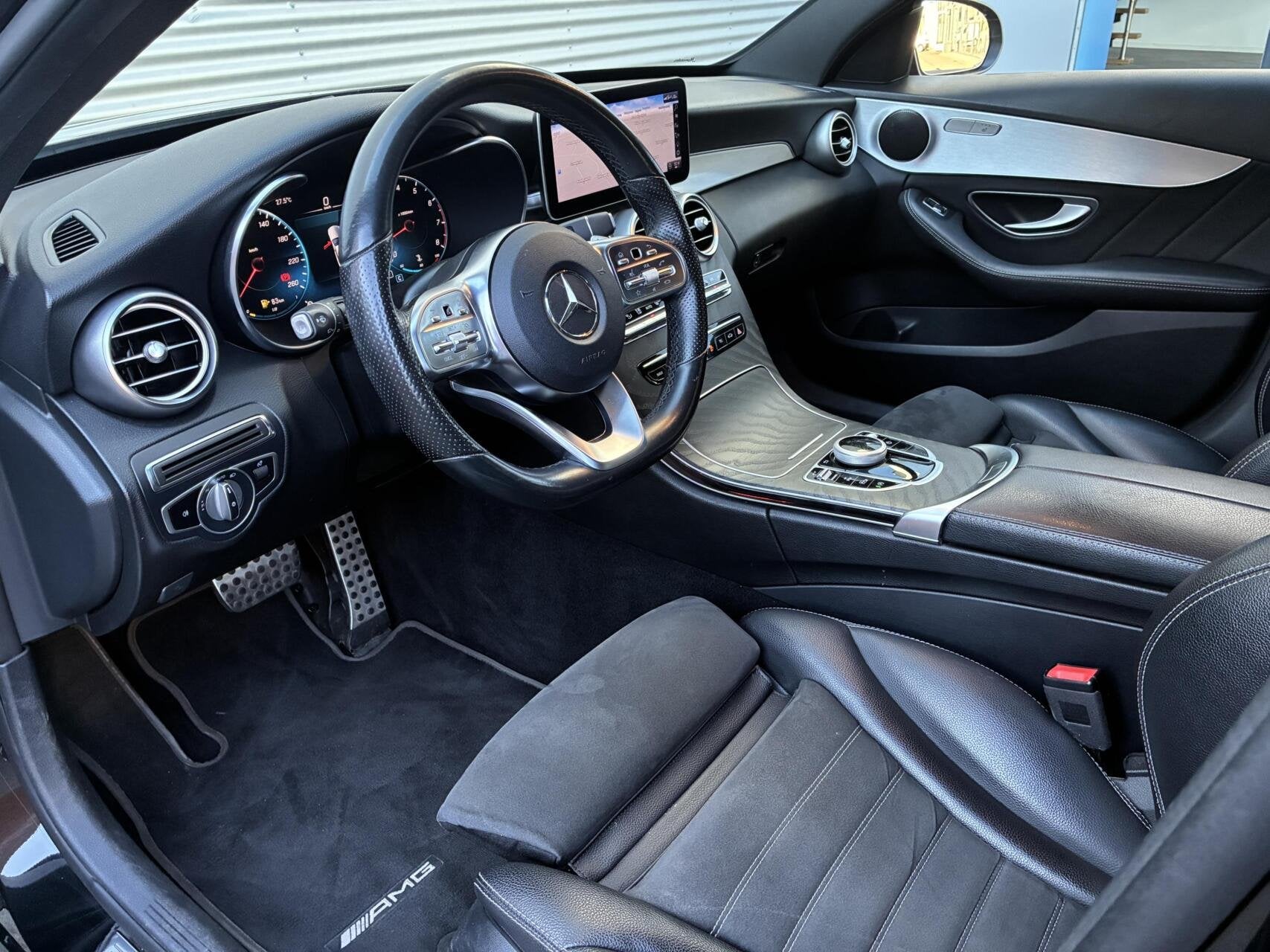 Mercedes C-klasse Estate 160 Autom AMG Led Carplay Camera 20, Auto's, Automaat, 4 cilinders, 129 pk, Zwart