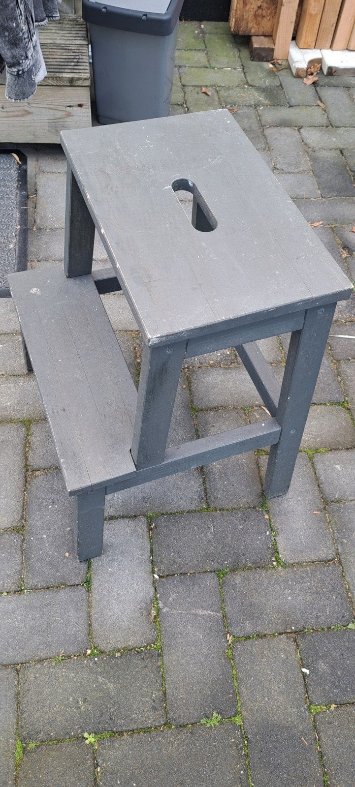 IKEA BEKVÄM krukje - Grijs geverfd massief hout, Ophalen, Gebruikt, Hout