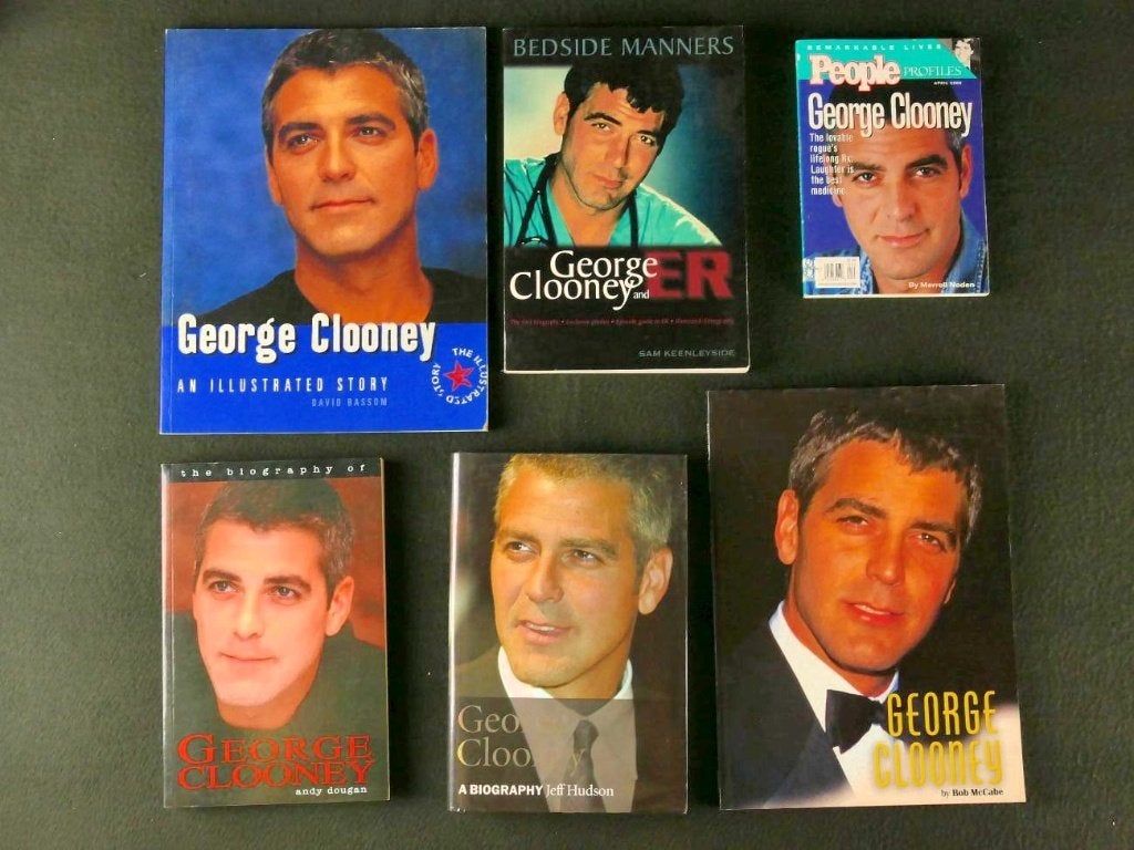 6x Boeken over George Clooney (1997-2003), Ophalen of Verzenden, Gelezen