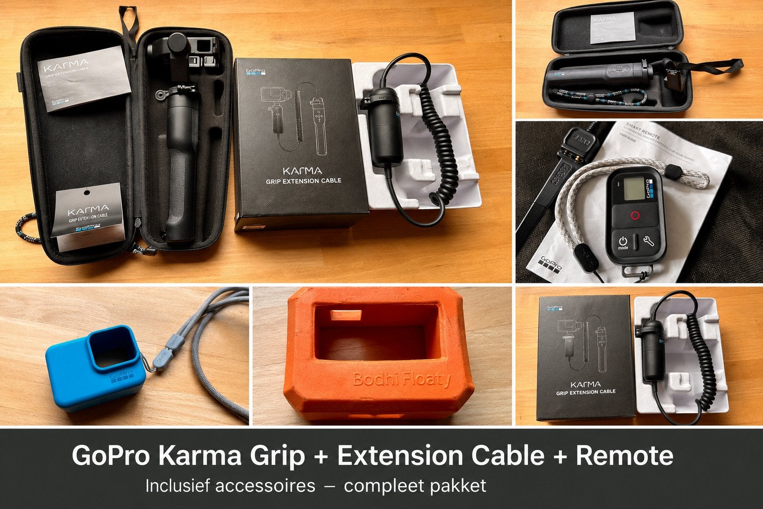GoPro Karma Grip + Extension Cable + Remote control + acces., Ophalen of Verzenden, Gebruikt, GoPro