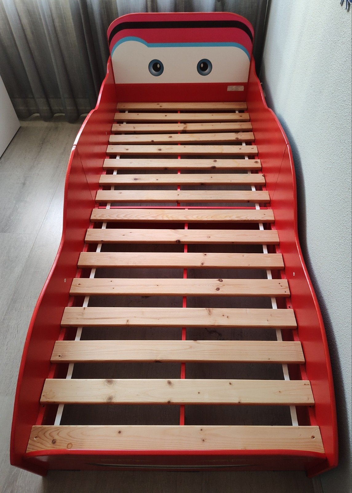 Cars kinderbed met lattenbodem, Kinderen en Baby's, Kinderkamer | Bedden, Gebruikt, 160 tot 180 cm, 70 tot 85 cm, Lattenbodem