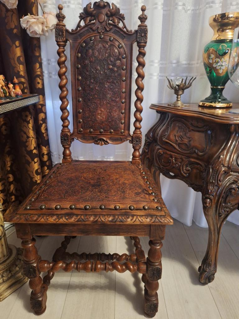 Unieke Antieke Barok/Renaissance Stoel - Massief Hout, Ophalen of Verzenden