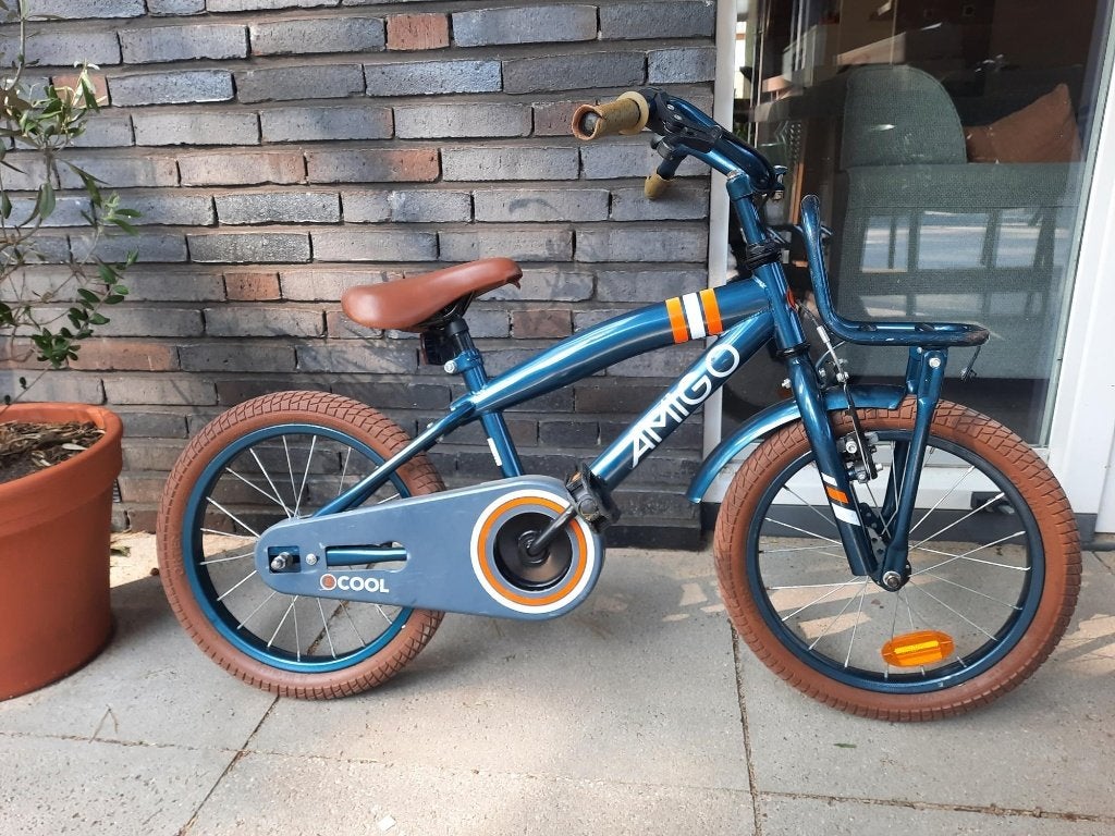 AMIGO 2COOL kinderfiets 16 inch blauw, Fietsen en Brommers, Ophalen, Terugtraprem, Zijwieltjes, Amigo