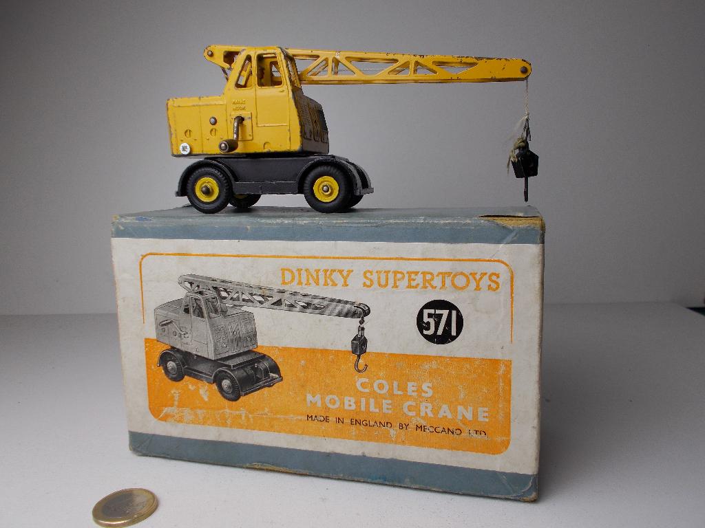 1949 Dinky Supertoys 571 COLES MOBILE CRANE + ORIG. DOOS!