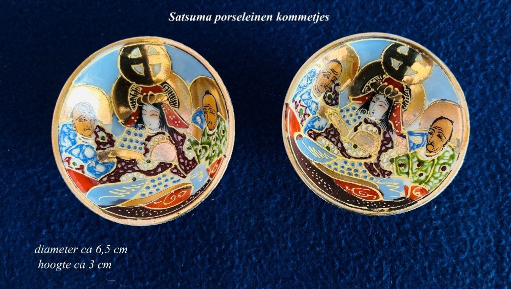 Satsuma miniatuur Kommetjes ø 6,5 en 3 hoog Japan Gemerkt, Ophalen