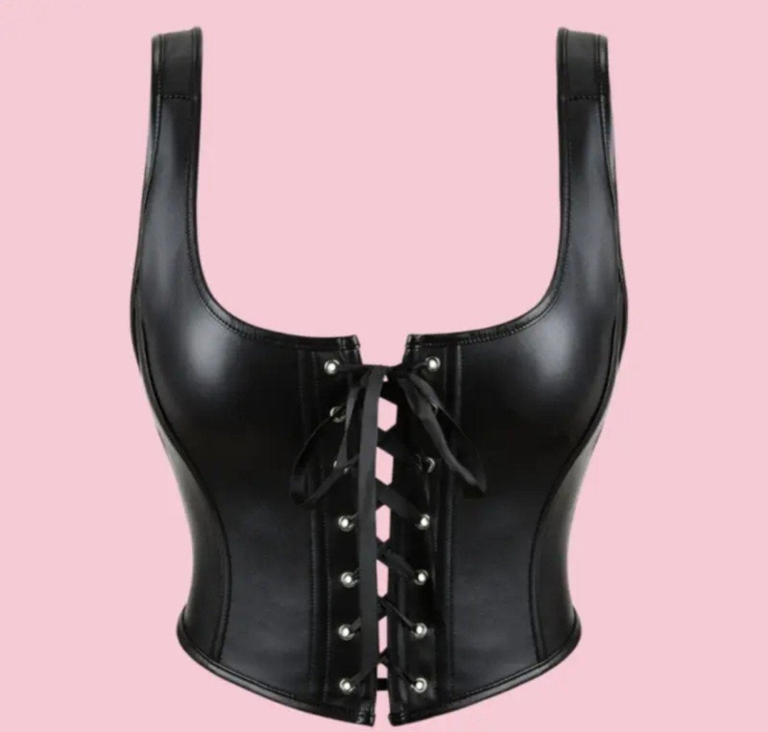 korset pu leather kleding dames, Kleding | Dames, Maat 38/40 (M), Zwart, Nieuw, Ophalen of Verzenden