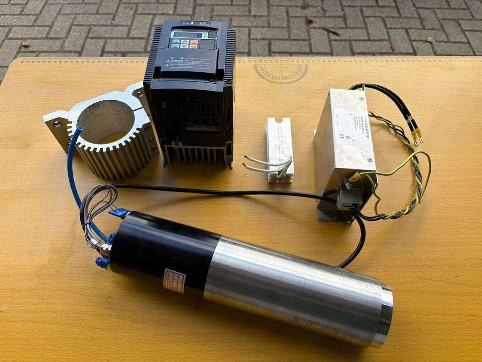 Jianken JGL-80/2.2R24-20 CNC Spindelmotor met Omron VFD, Ophalen of Verzenden, Nieuw, Elektrisch, Overige soorten