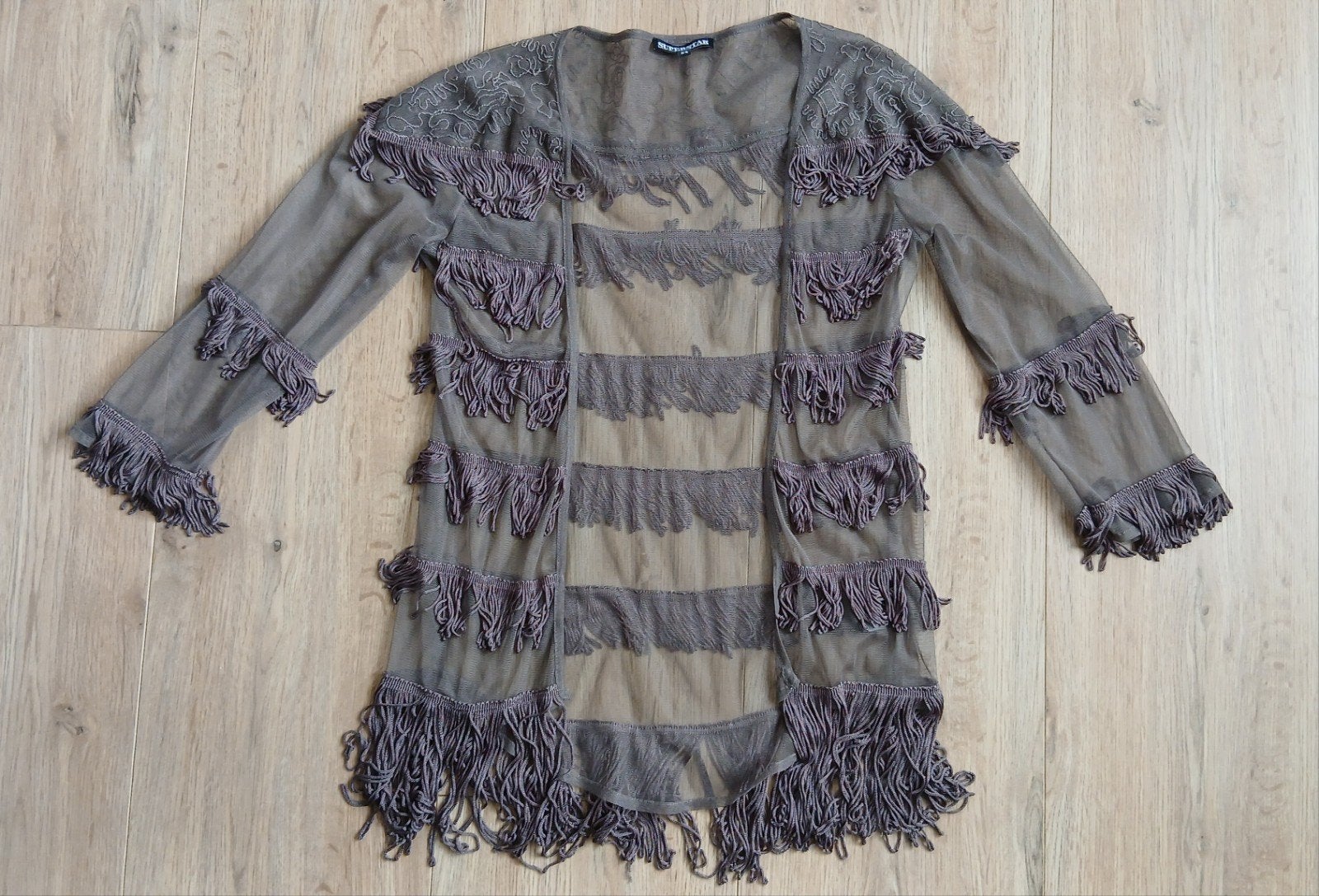 Franje Vest - licht bruin - Maat 34 (XS), Bruin, Ophalen of Verzenden, Zo goed als nieuw, Maat 34 (XS) of kleiner