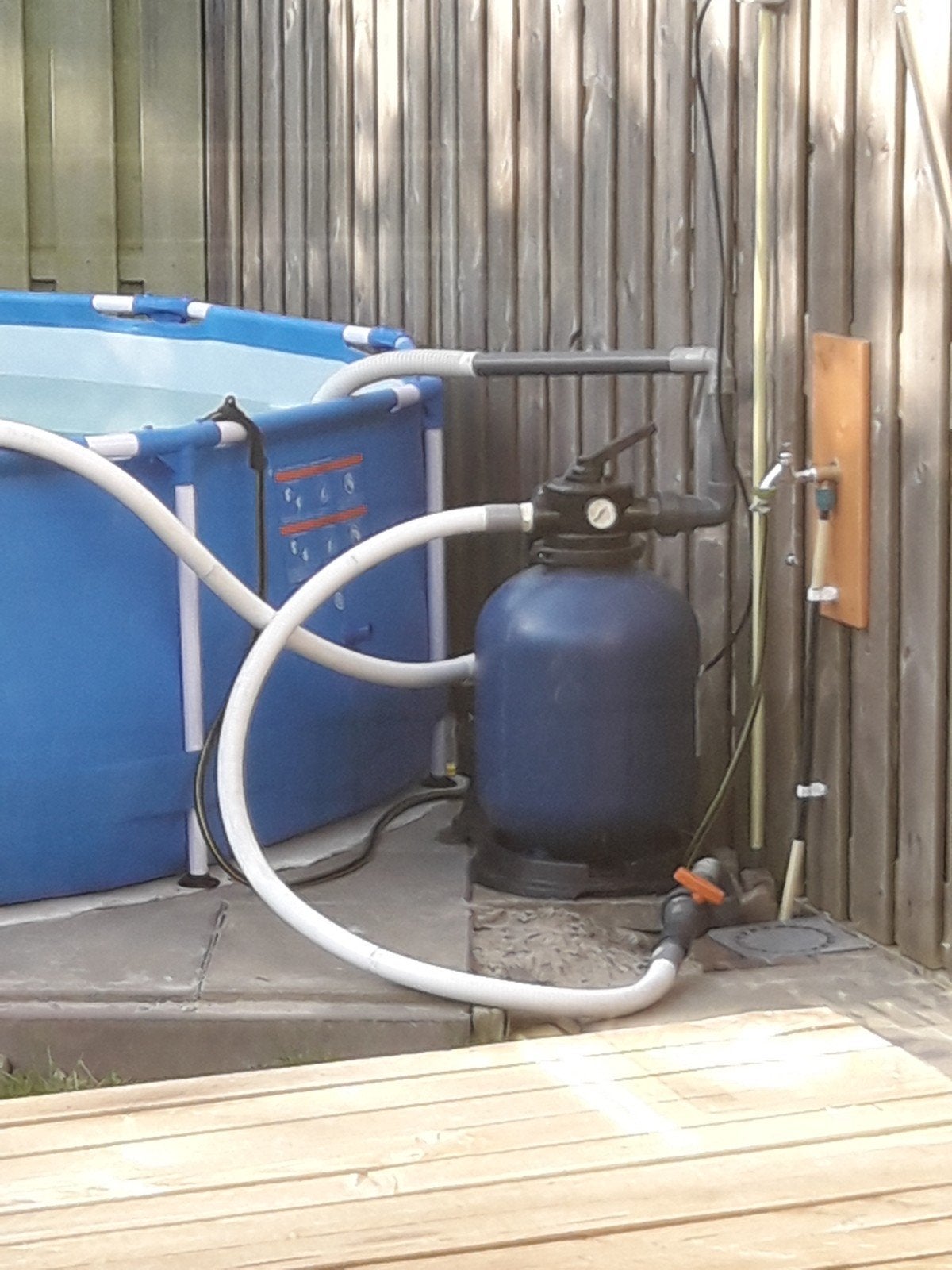 Zwembad met Pentair Water Azur glasparelfilter en pomprpomp, Ophalen, Gebruikt, Zwembadpomp