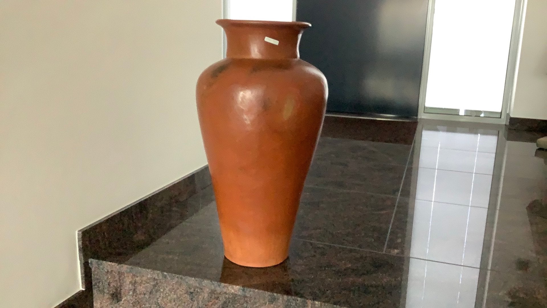 Terracotta vaas handmade Indonesia, Overige materialen, Overige kleuren, 50 tot 75 cm, Verzenden