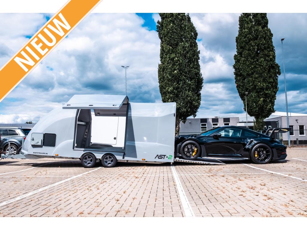 NIEUW AST-2 Gesloten polyester aanhangwagen autotransporter, Nieuw