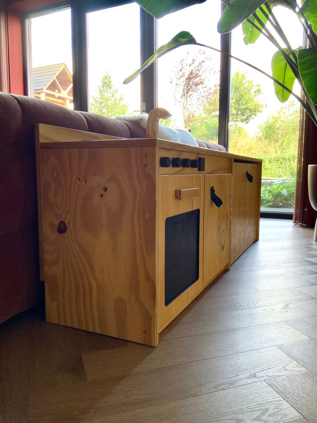 Houten speeltafel / bureau / kindertafel, Ophalen, Gebruikt, Tafel