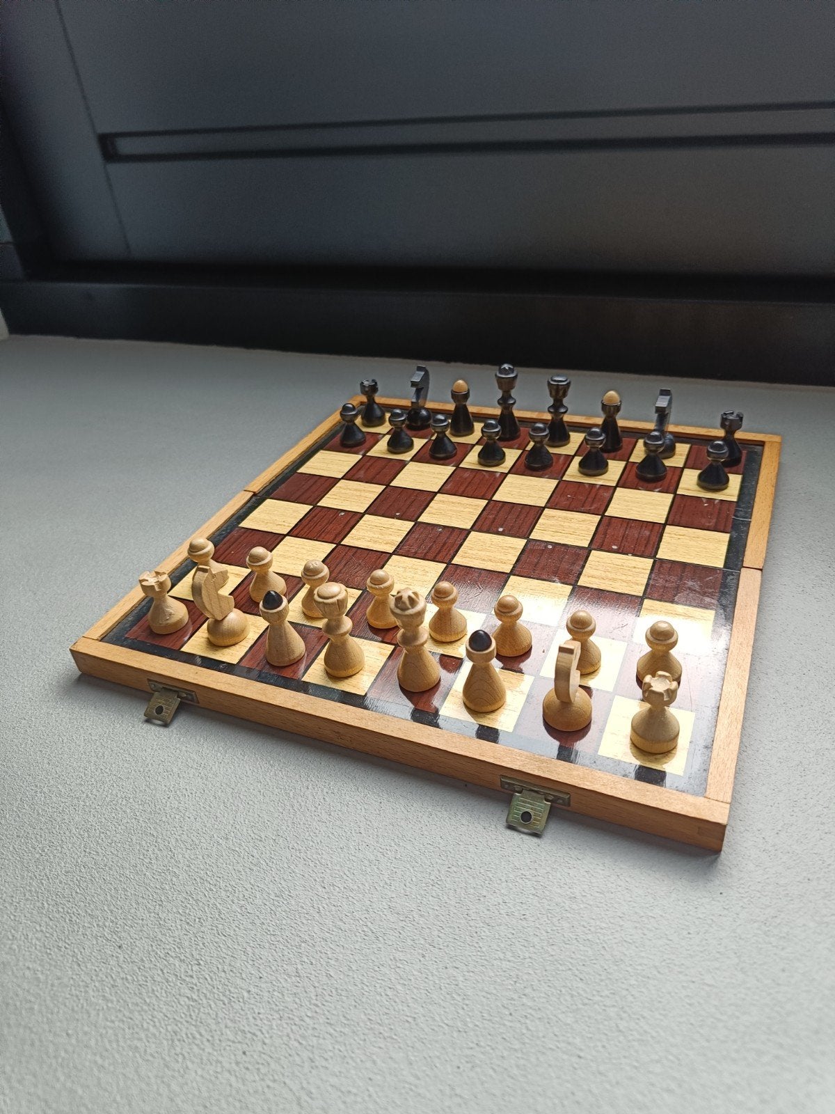 Magnetisch Opklapbaar Schaakbord - Reisspel, Een of twee spelers, Ophalen of Verzenden, Gebruikt, Reisspel