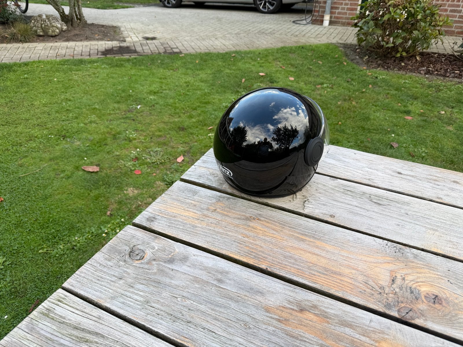 Zwarte helm in diverse maten (55-60), Motoren, Ophalen of Verzenden, Tweedehands, L, Jethelm