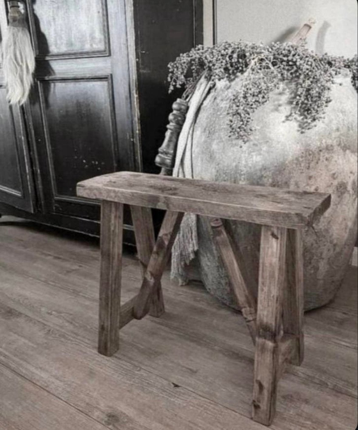 ~Stoer Sober Landelijk Houten Krukje/Bankje~, Ophalen of Verzenden, Nieuw