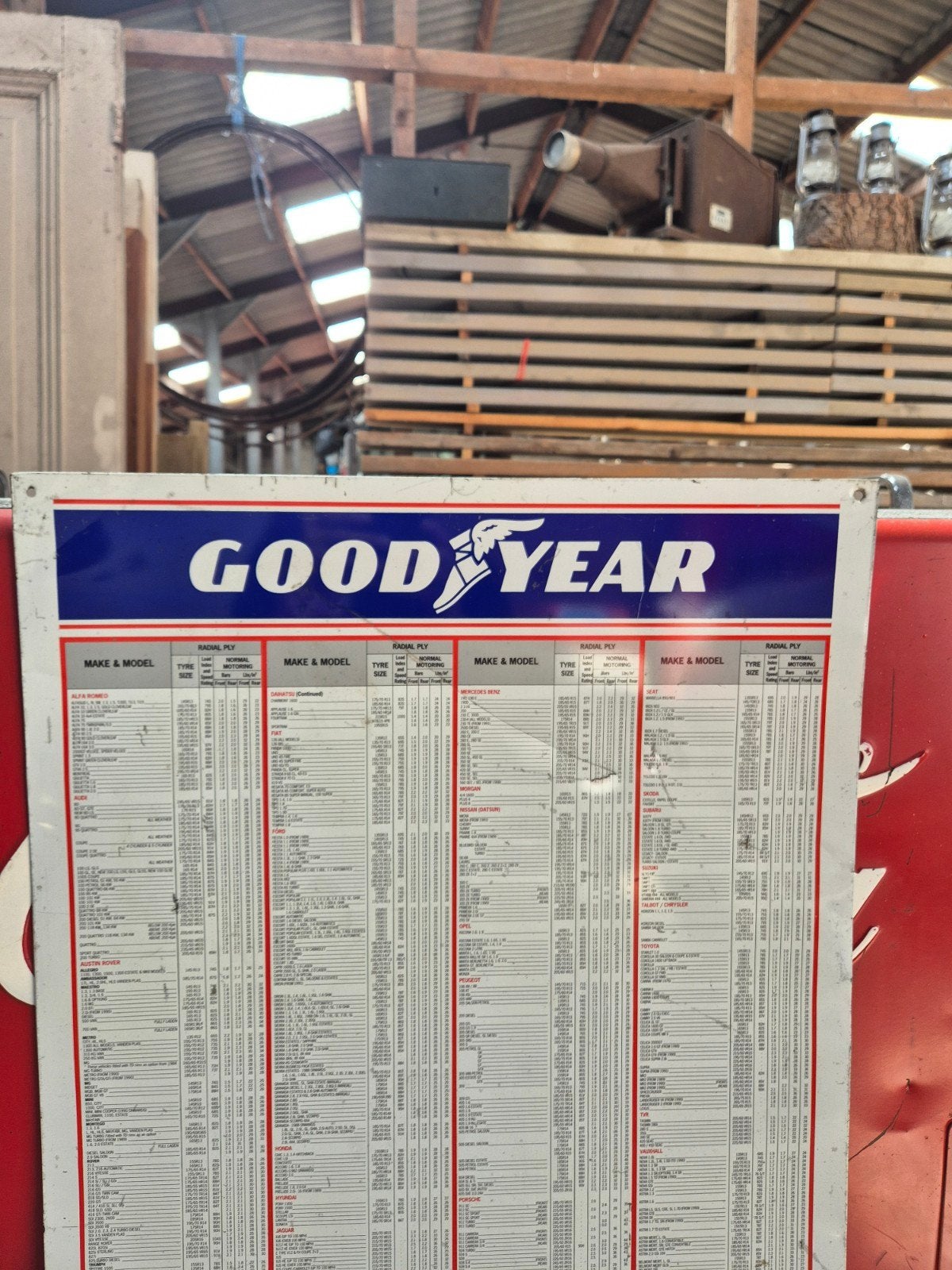 Good year usa vintage amerikaanse display, Ophalen, Gebruikt, Reclamebord