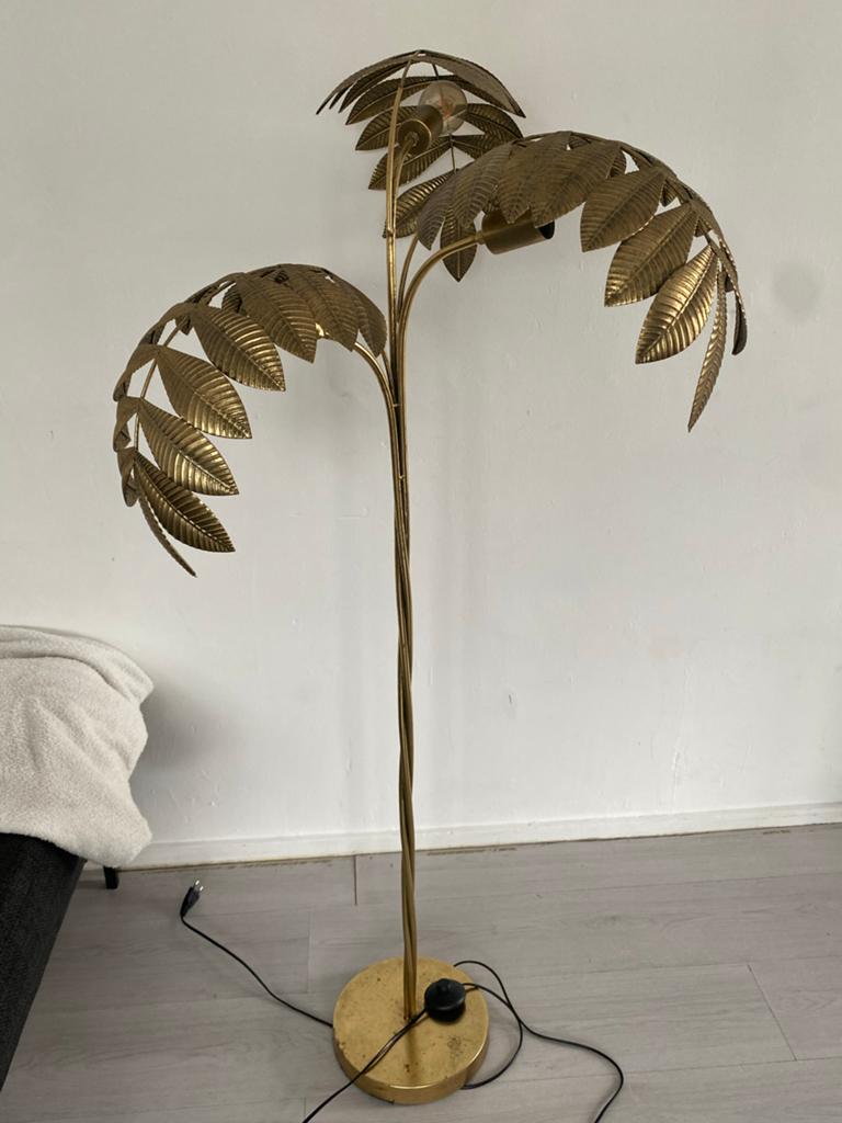 Gouden Palmboom Vloerlamp - Vintage Stijl, Ophalen, Gebruikt, Metaal, 150 tot 200 cm