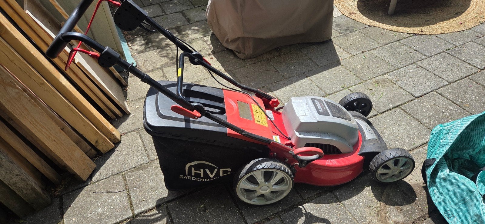 HVC 1800W Elektrische Grasmaaier - 46cm Maaibreedte, Cirkelmaaier, Gebruikt, Elektrische grasmaaier, Ophalen of Verzenden