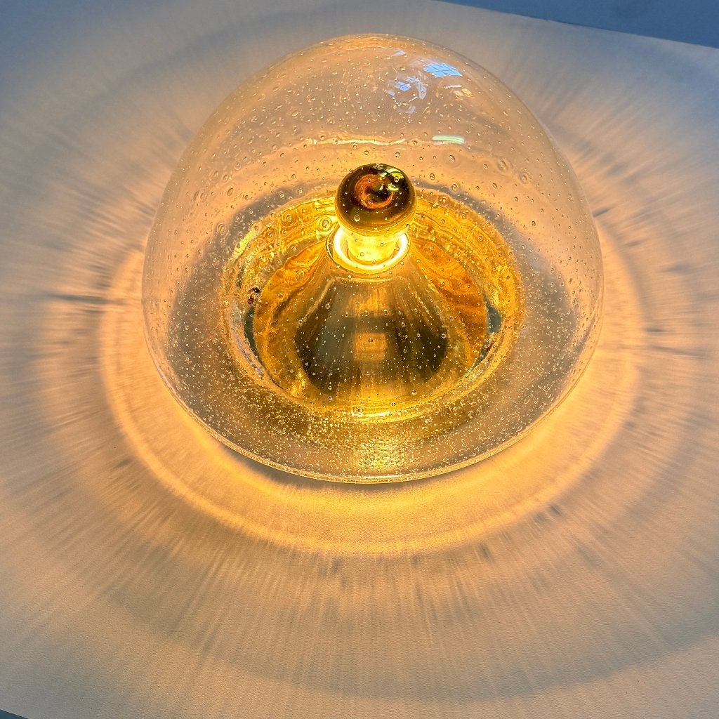 Hoffmeister bubble glass gouden plafond- of wandlamp, D, Hoffmeister leuchten, Inclusief lichtbron, Zo goed als nieuw