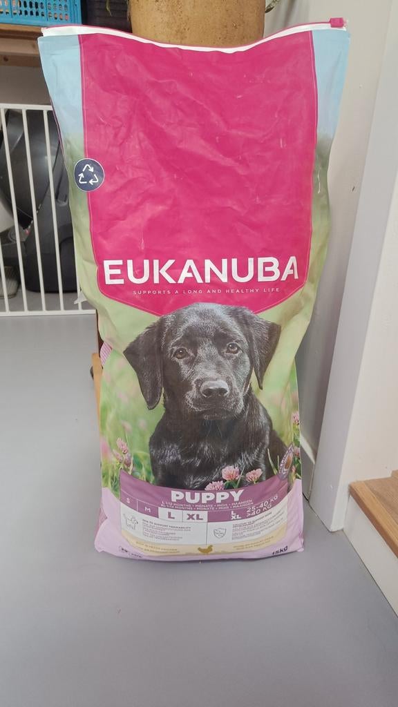 Eukanuba puppy brokken voor grote rassen L/XL, Ophalen, Hond