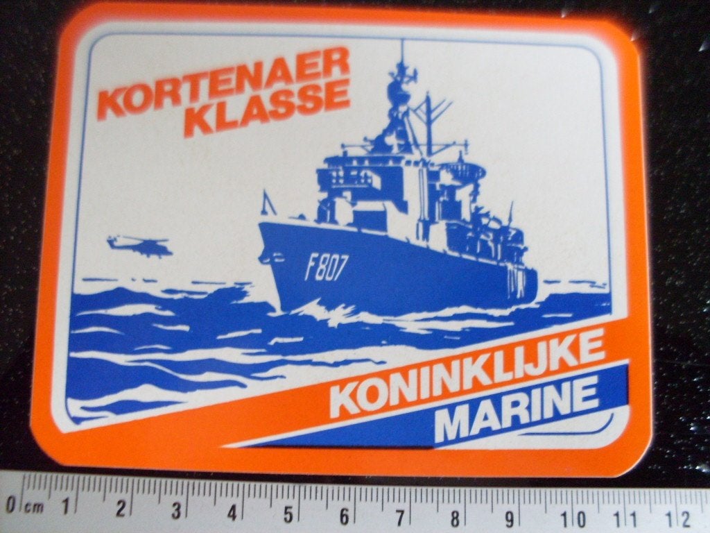 sticker koninklijke marine kortenaer klasse F807 fregat, Verzenden, Zo goed als nieuw, Bedrijf of Vereniging